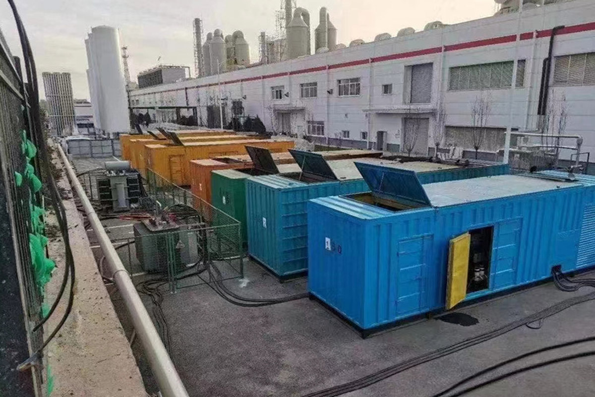 清徐发电机租赁施工现场